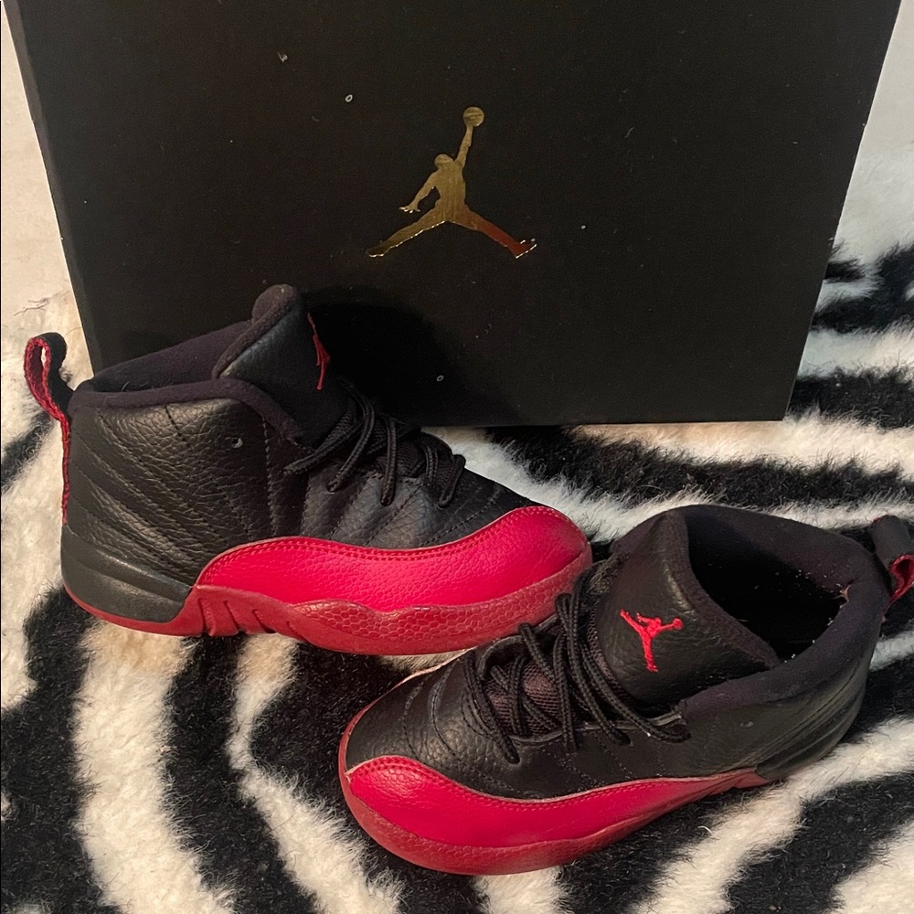Jordan 12s black & varsity red